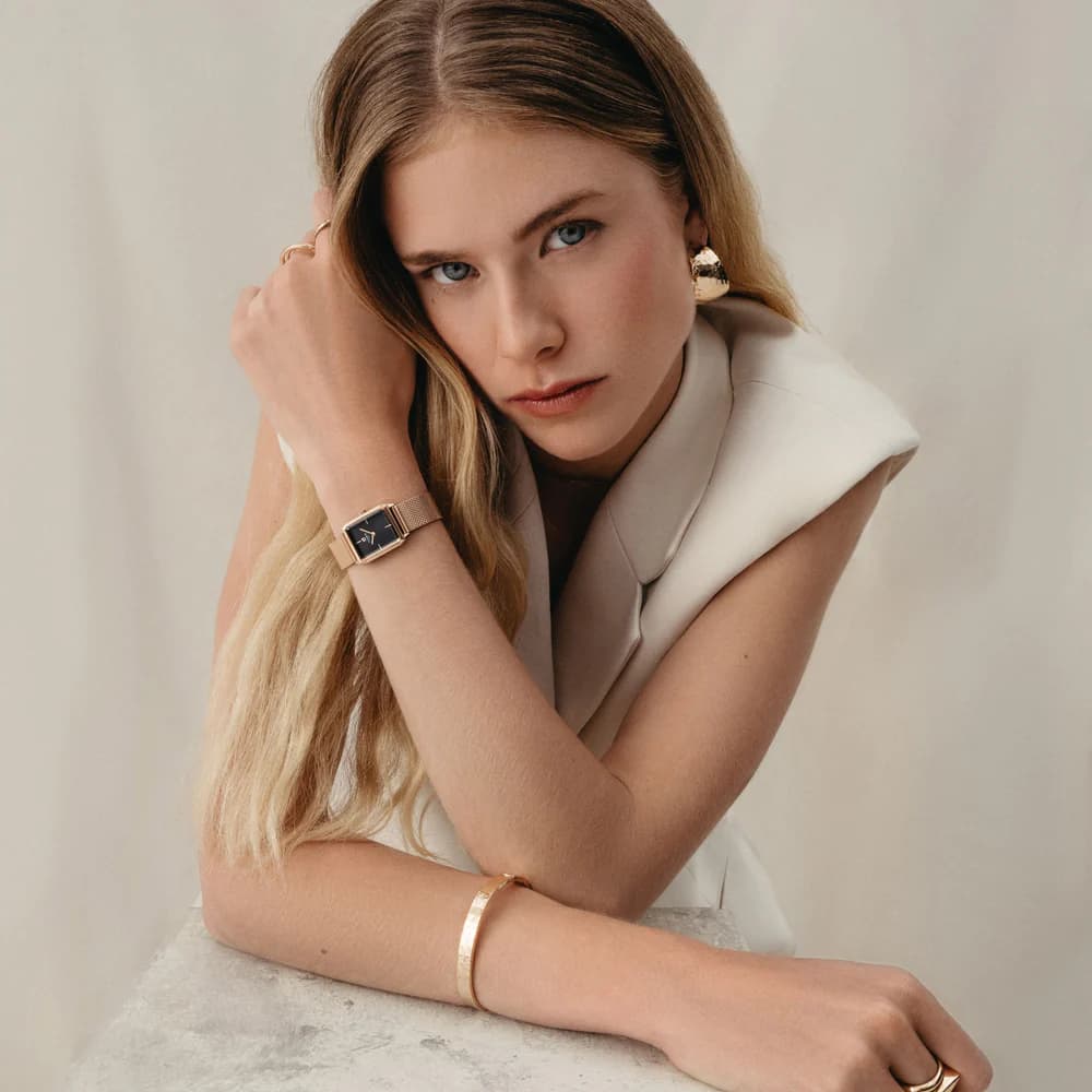 MONCEAU - Quartz - Doré rose et noir