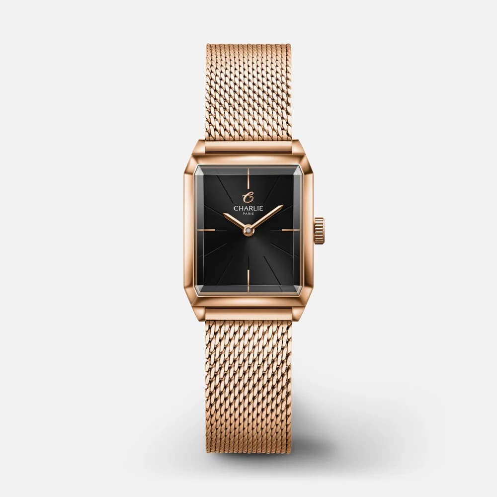 MONCEAU - Quartz - Doré rose et noir