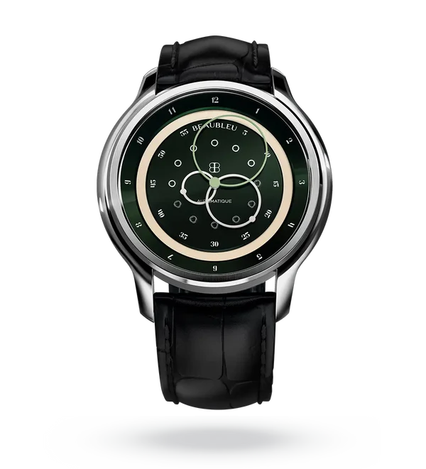 Vitruve GMT Green - leather strap