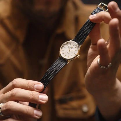 Vitruve GMT Green - leather strap